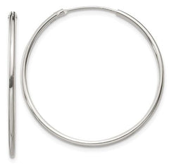 2mm Sterling Silver Endless Hoops. 50mm size
