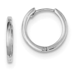 Sterling Silver Huggy Earrings- 14mm x 14mm x 2mm