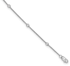 14kt White Gold Diamond Bracelet- 7 Inches