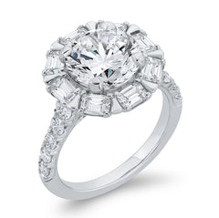 14 Karat White Gold Diamond Engagement Ring- Special Order Only