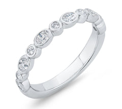 14 Karat White Gold Diamond Wedding Band- Special Order Only