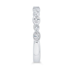 14 Karat White Gold Diamond Wedding Band- Special Order Only