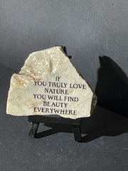 "If you truly love nature you will find beauty everywhere"
White Quar