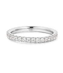 Silver Cubic Zirconia Covered Band Ring - Sz. 7