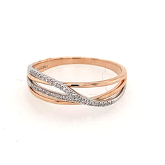 14 Karat White and Rose Gold Band (size 6)