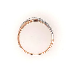 14 Karat White and Rose Gold Band