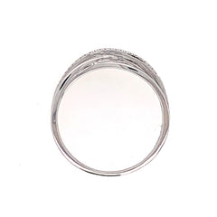 14 Karat White Gold Diamond Ring - Sz 6.5