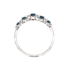 14k White Gold Topaz and Diamond Ring