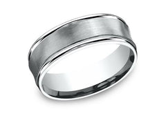 14 Karat White Gold 7.5mm Band- Special Order Only