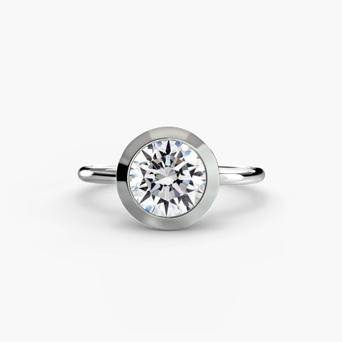 The Bezel Set Solitaire – Bluestone Jewelry