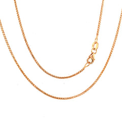 16 14k Rose Gold Diamond Cut Franco Chain