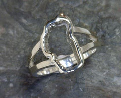Sterling Silver Medium Lake Tahoe Outline Polished Finish Ring
Ring S