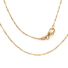 18" 14kt Yellow Gold Diamond Cut Raso Chain