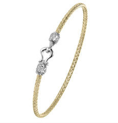 Mixed Metal 2mm Braided Rope Bracelet - 6.75"