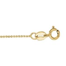 20 14KT Yellow Gold D/C 0.7mm Cable Chain