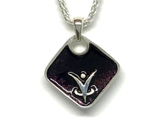 Fine Silver Enamel Lake Tahoe Pendant named the "Sky, Mountain, Tree,