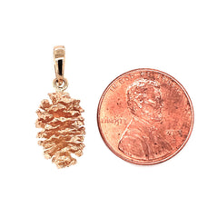 14 Karat Yellow Gold Alder Pine Cone Pendant -3.0g