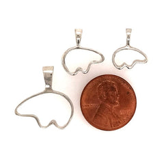 Medium Sterling Silver Bear Outline Pendant