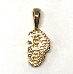 Small 14KYG Lake tahoe Pendant with Lab Grow Opal