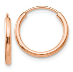 14 Karat Rose Gold Hoop Earrings