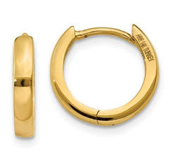 14kt Yellow Gold Huggie Earrings 8mm x 2.5mm