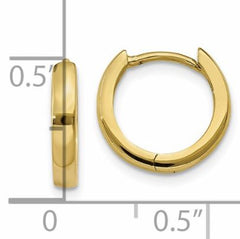 14kt Yellow Gold Huggie Earrings 8mm x 2.5mm