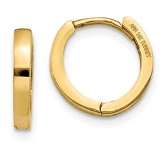 14 Karat Yellow Gold Huggie Earrings - 2mm