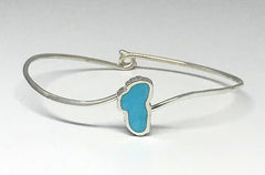 Silver Lake Tahoe Bracelet with Turquoise. Size 7