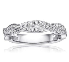 14 Karat White Gold Wedding Band