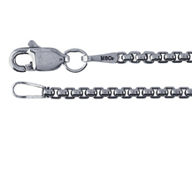 18" Sterling Silver 1.7mm Venetian/Rounded Box Chain