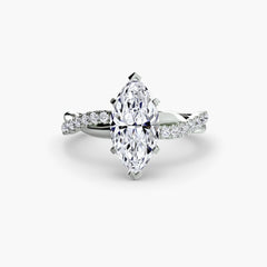 The Emerald Twist Pavé Ring
