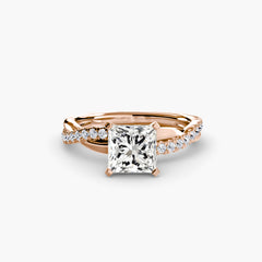 The Emerald Twist Pavé Ring