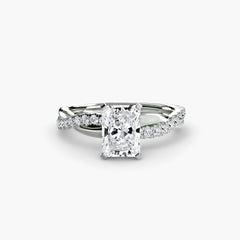 The Emerald Twist Pavé Ring