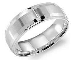 14 Karat White Gold 7mm Wedding Band