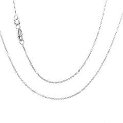 14kt White Gold Rolo Chain- 18"