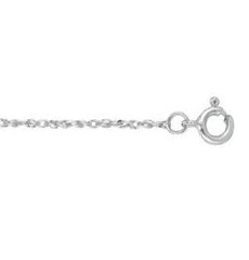 14 Karat White Gold 0.9mm Diamond Cut Ropa Chain 20 inches weighing 0.
