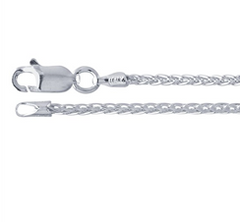 24" Sterling Silver 1.6mm Wheat Chain