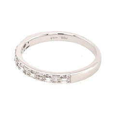 14KT White Gold Wedding Band- Size 6.25