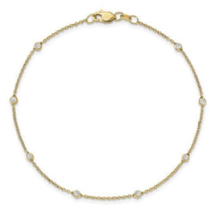 14kt Yellow Gold Diamond Bracelet- 7 Inches