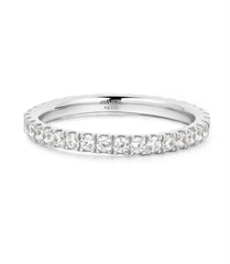 Silver Cubic Zirconia Covered Band Ring - Sz. 6