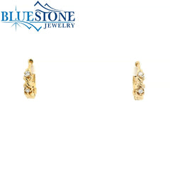 Gold Plated Twisted Huggie Hoop Earrings