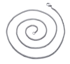 Sterling Silver Garnet Pendant with 18 Inch Chain