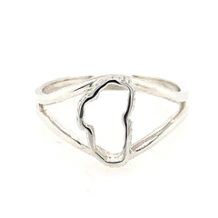 Small Sterling Silver Lake Tahoe Outline Ring. 
Ring Size 9.5
Can be