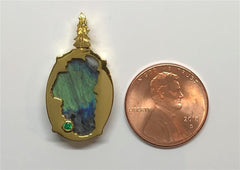 Large Sterling Silver with 14 Karat Yellow Gold Vermeil (plated) Lake