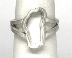 Sterling Silver Medium Lake Tahoe Outline- Size 7