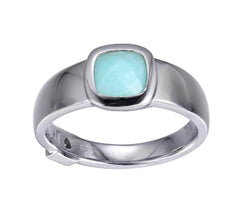 Sterling Silver Ring with Amazonite- Size 6