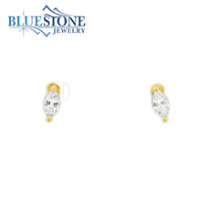 Gold Plated Stud Earrings with CZs