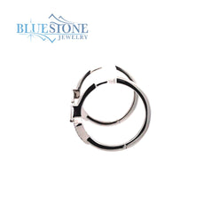 Silver Geometric Hoop Earrings