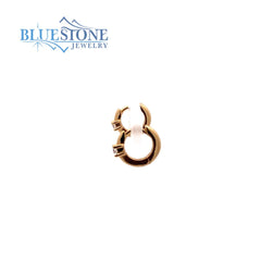 Silver Yellow Gold Plated Huggie Hoop Earrings with Cubic Zirconias