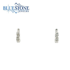 Silver Twisted Huggie Earrings